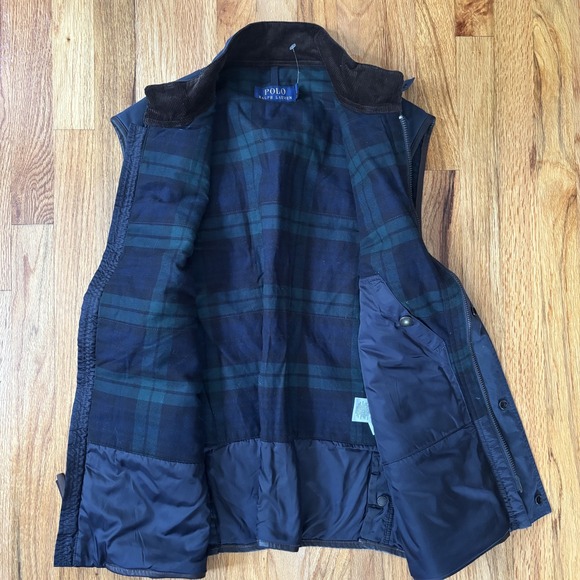 Polo Ralph Lauren Iconic Oilcloth Vest Utility Hunting Sportsman Large - Picture 3 of 10